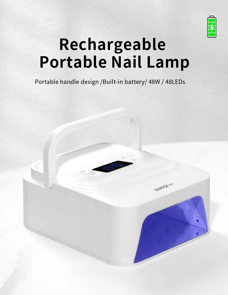휴대용 충전식 LED UV 램프, 전문 네일 드라이어, 자동 센서, 네일 아트 기계용, 48LED, Q10, 신상