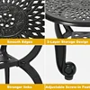 Cast Aluminum Outdoor Side Table,Outdoor Coffee Table,Small Outdoor Table,Outdoor Side Tables for Patio,Garden,Balcony 4