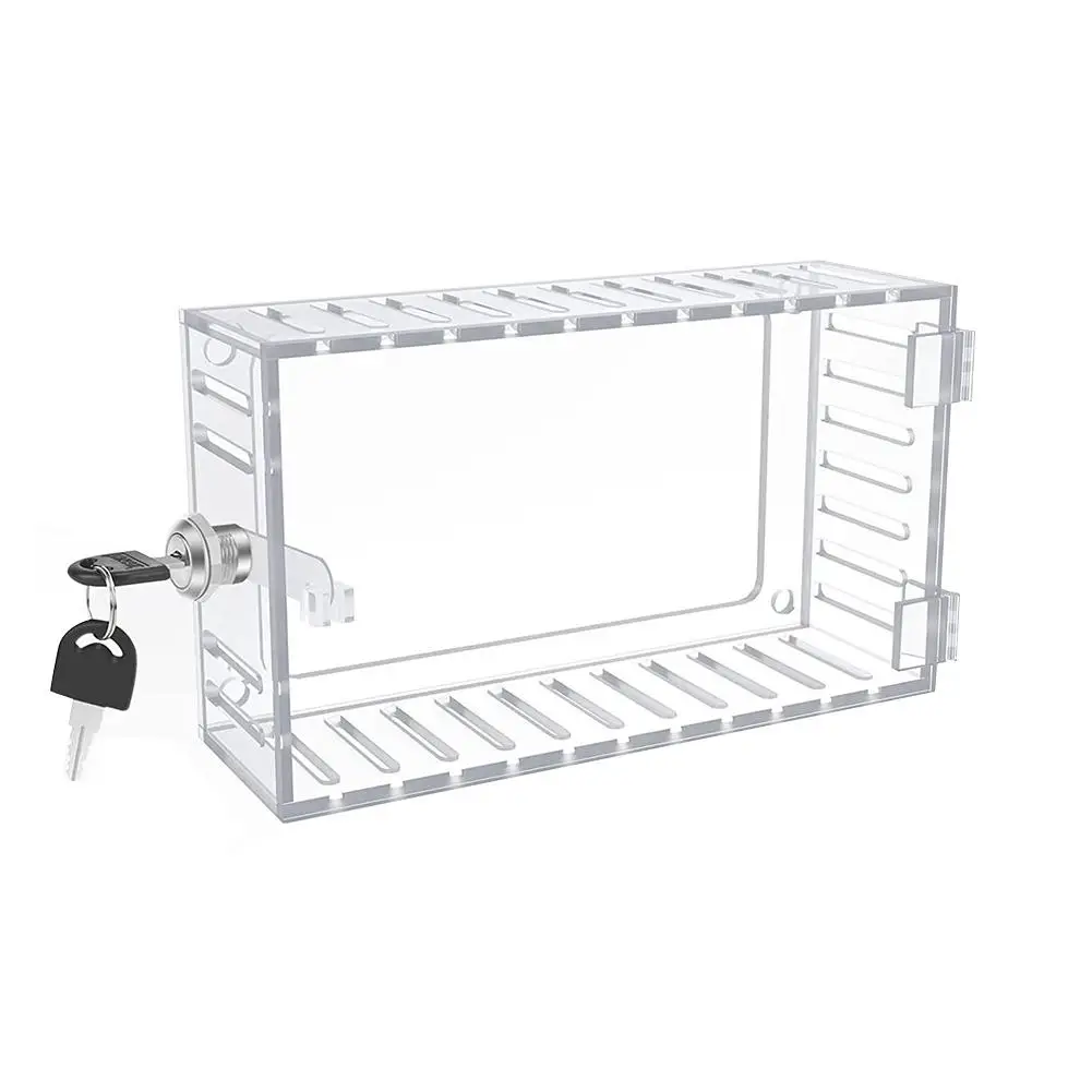 Universal Thermostat Lock Box Key Clear Large Thermostat Cover Wall Guard Fits Thermostats thermostat lock box