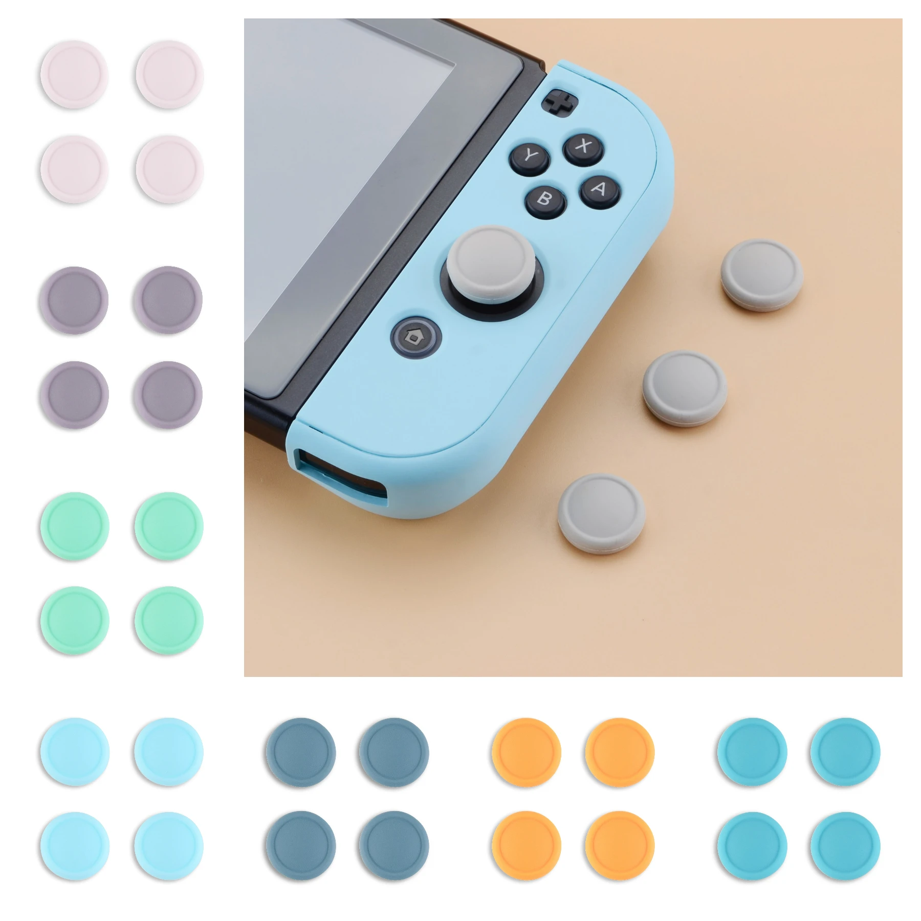 

PlayVital Joystick Caps for NS, Thumb Stick Caps for Switch Lite Joycon, Thumb Grip for Switch OLED - Single Series 1