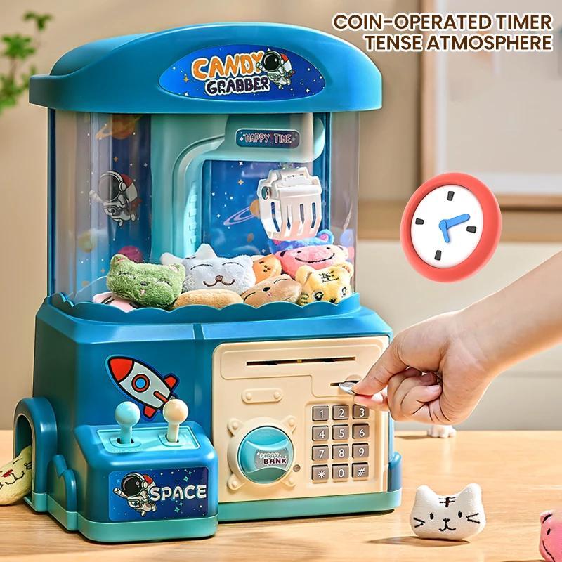 Large Claw Machine Best Christmas Gifts for Kids Vending Arcade Capsule Game with Prizes Candy Machine with Lights Sound XMAS