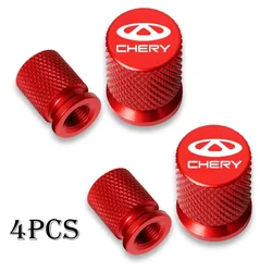 Premium Car Wheel Tire Valve Caps - 4 - Piece Set of Air Dust Covers (Chery - 1)
