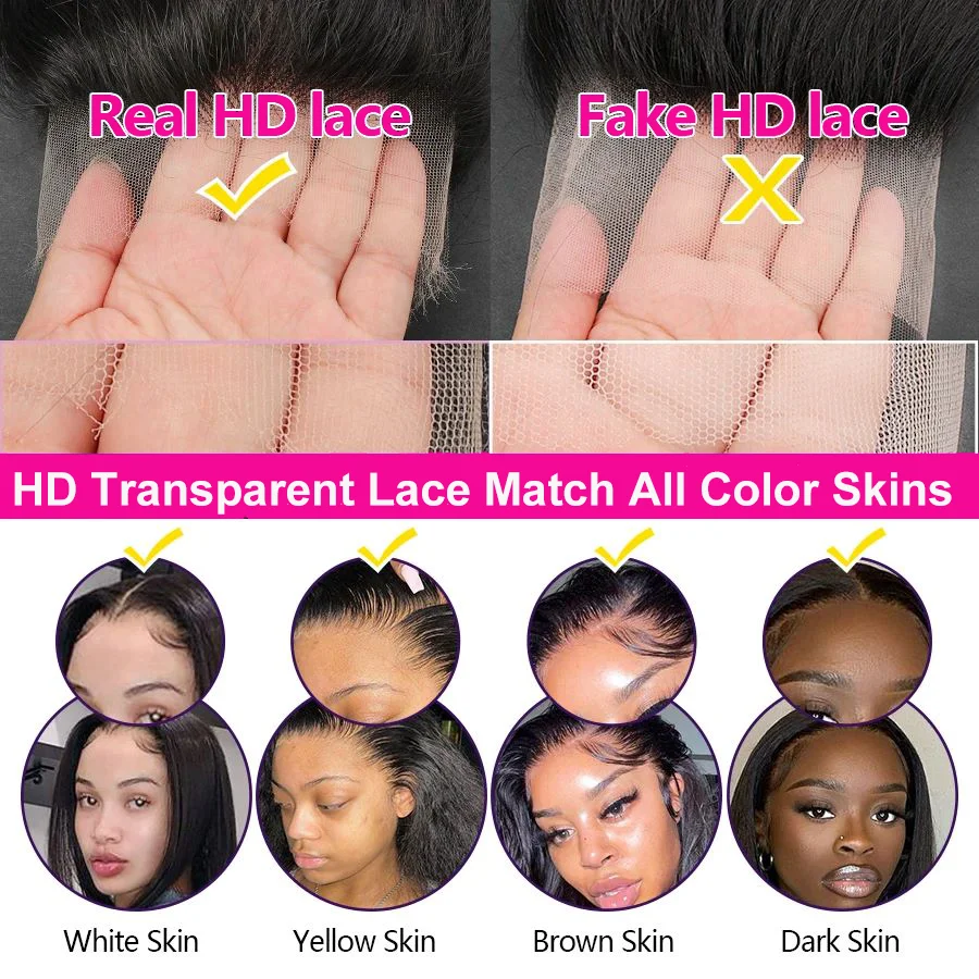 Peruvian Short Straight Bob Wig 13×4 Lace Front Human Hair Wigs For Women HD Lace Frontal Wig Glueless 200% Density Closure Wig