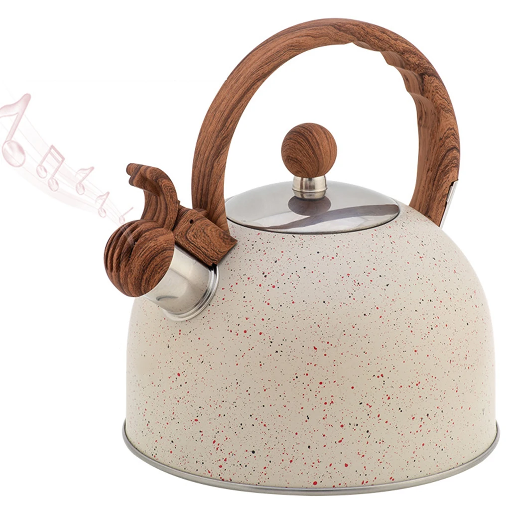 2.5L Stainless Steel Whistling Tea Kettle Stovetop Teapot Food Grade Water Kettle for Gas Induction Gas Electric Applicable