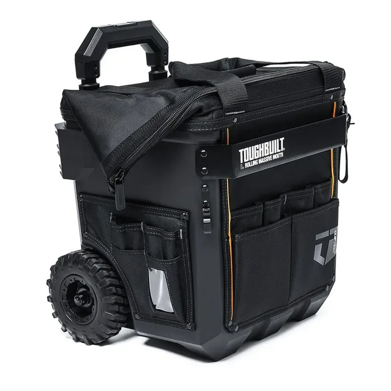 TOUGHBUILT Electrician Maintenance Trolley Box Trailer Hard Bottom Large Opening Tool Tug Box Hardware Professional Work Tools 2