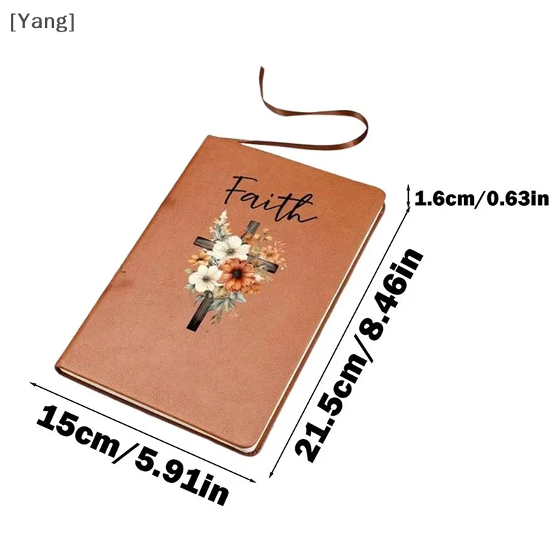 Leather Prayer Journal Notebook Leather Flower Design Notebook Christian Gifts For Women Men Daily & Weekly Bible