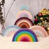 TYRY.HU New 6-10pcs Baby Silicone Building Block BPA Free Rainbow Soft Block 3D Educational Montessori Toys Baby Teether Gifts 4