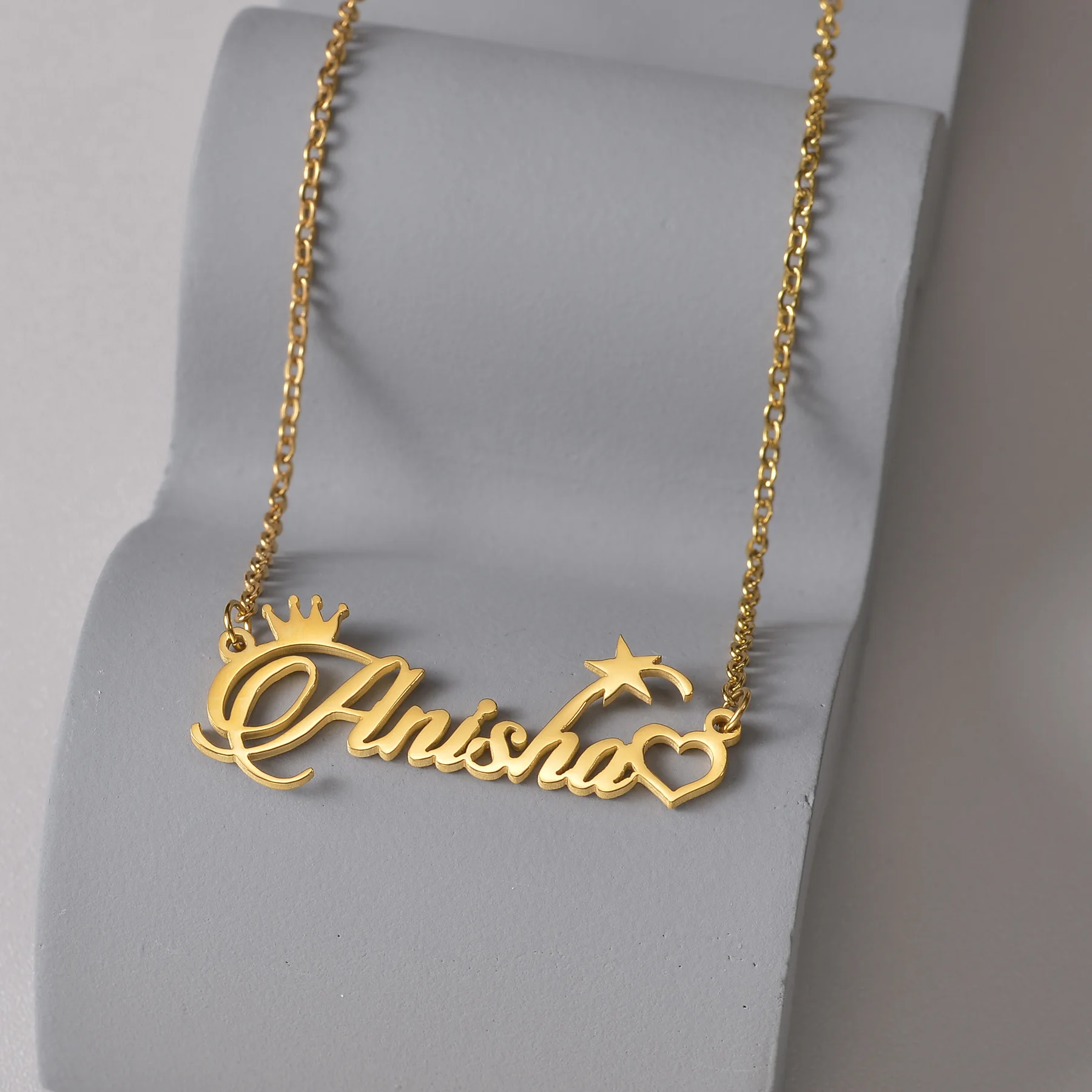 Gold Projection Personalized Star Locket Photo Necklace Custom