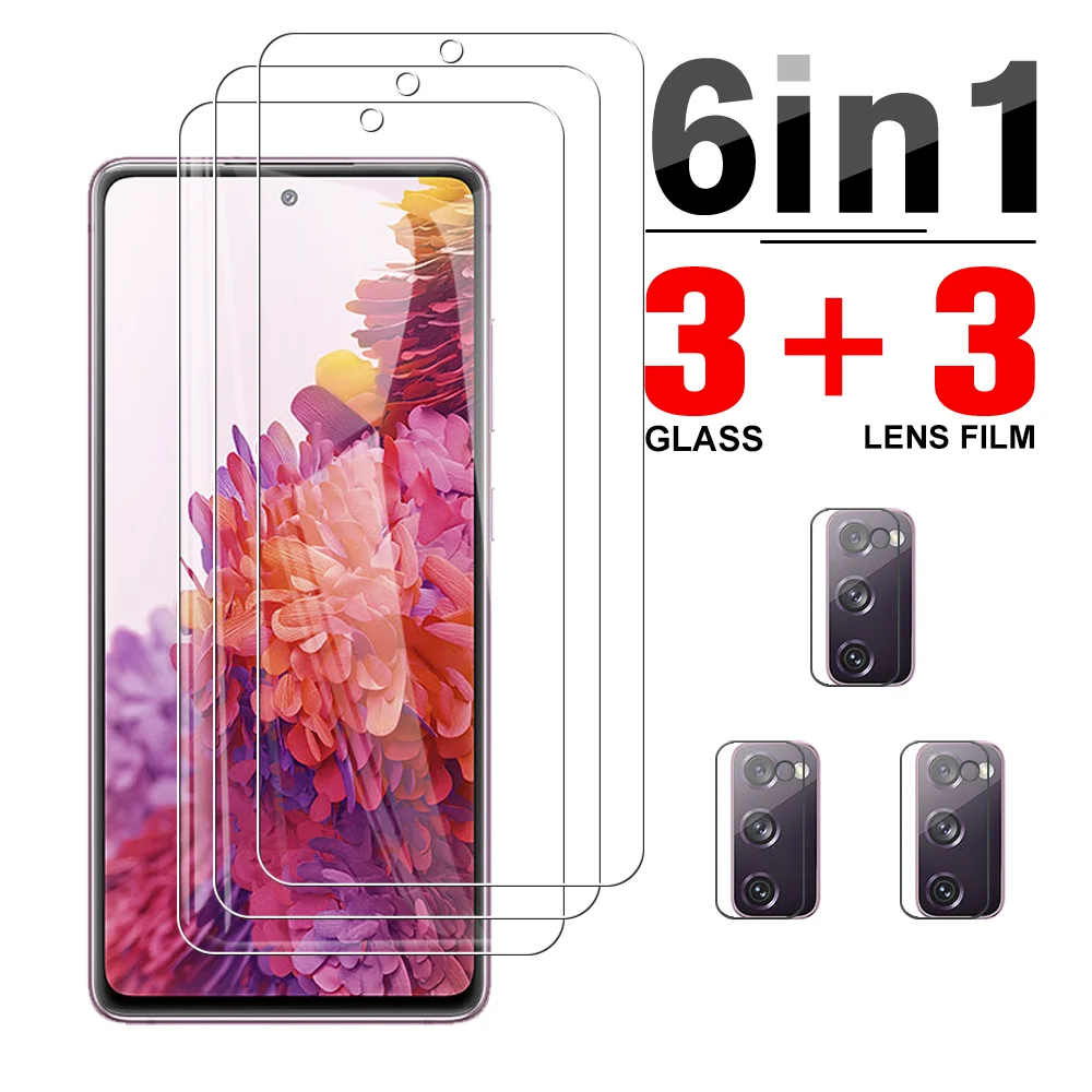 Protector de pantalla de lente de cámara 8 en 1 para Samsung Galaxy S24  Ultra S20 FE 5G, S 24 Plus S24Ultra S20FE 4G, vidrio templado, cubierta  completa