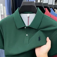 Polo homme 100 % coton pur, marque haut de gamme 2026, manches courtes, mode été, logo brodé, haut de golf, t-shirt décontracté 6