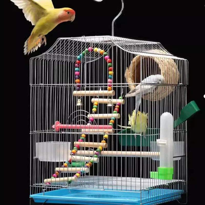 Metal Parrot Bird Cage Accessori Feeder Budgie Palomas Bird House Toys Canarios Cover Gabbia Per Uccelli Pet Furniture Cy50Bc