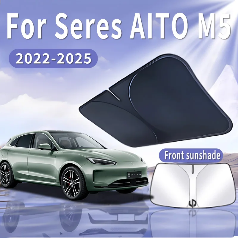 Car Sun Visor For Seres AITO M5 ~ Front Windshield Sunshade Heat Insulation Summer Cooling Auto Accessories