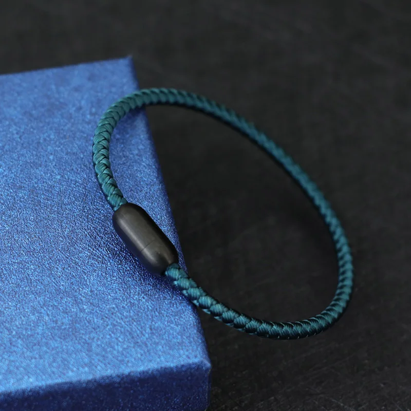 Neue Klasse ein Kiels eil Armband Männer Edelstahl Magnet verschluss Pulsera Roja Armband Tissu Homme Geschenk für ihn Schnur Kette Joias – Detail 12