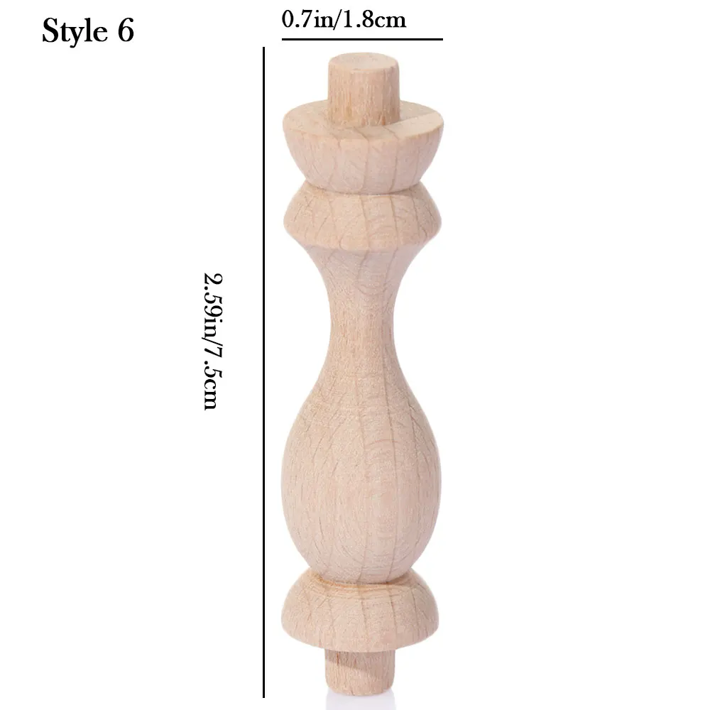 Vintage European-Style Carved Wooden Furniture Legs - Elegant Home Décor Accents