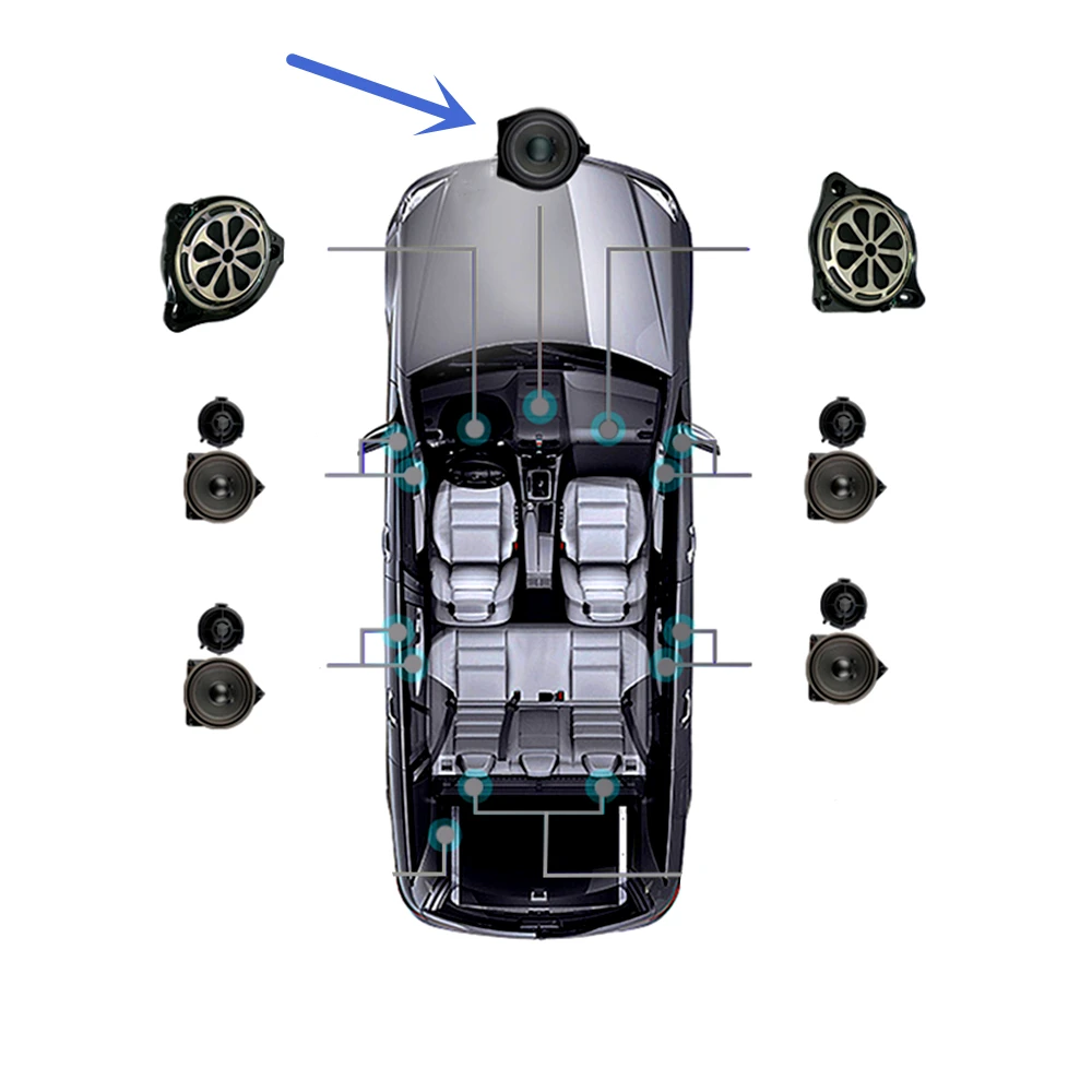 Car speaker for Mercedes-Benz W205 W213 X253 W222 W177 W167 4 inch dashboard center speaker original audio upgrade