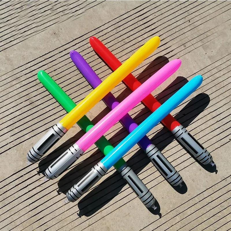 Kids Inflate Lightsaber Laser Sword Toy Fighting Balloon Party Favors Long Stick PVC Sword for Children Gift 3