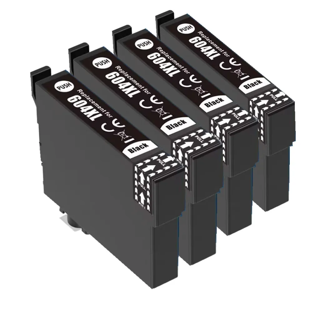 Cartucho de Tinta Preta para Impressora Epson Compatível com Xp2200 2205 3200 3205 4200 4205 Wf-2910 2935 2930 2950dwf T604xl 604