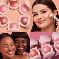 Palette de fard à joues mat monochrome Rare Beauty, rouge à lèvres naturel soyeux pour le visage, poudre illuminatrice longue tenue, facile à appliquer 6