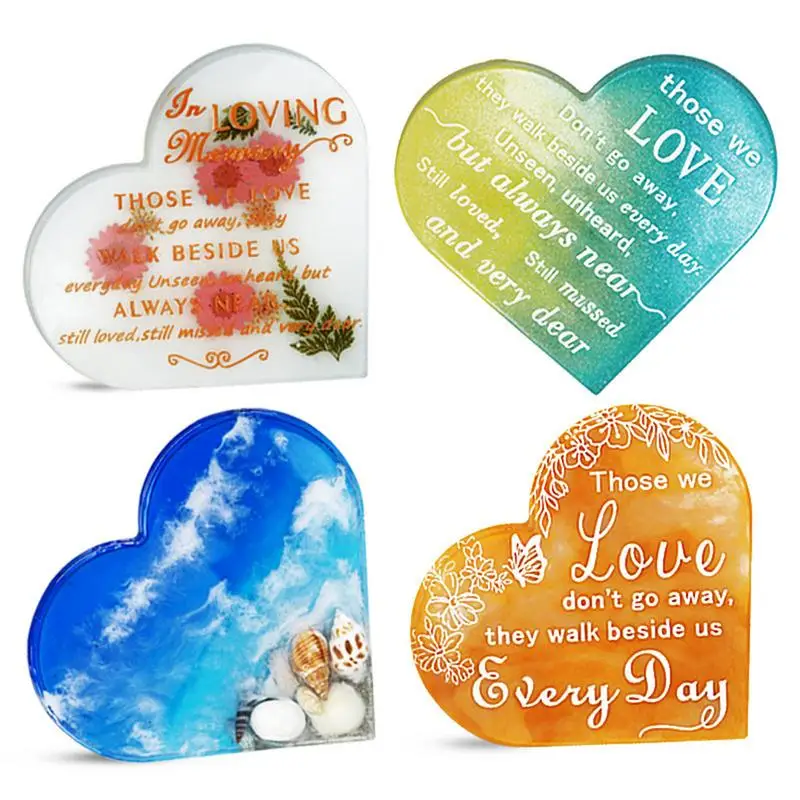 

Heart Resin Moulds Epoxy Resin Silicone Heart Cup Mat Mold Deep And Flexible Large Geometry DIY Craft Cup Mat Moulds For