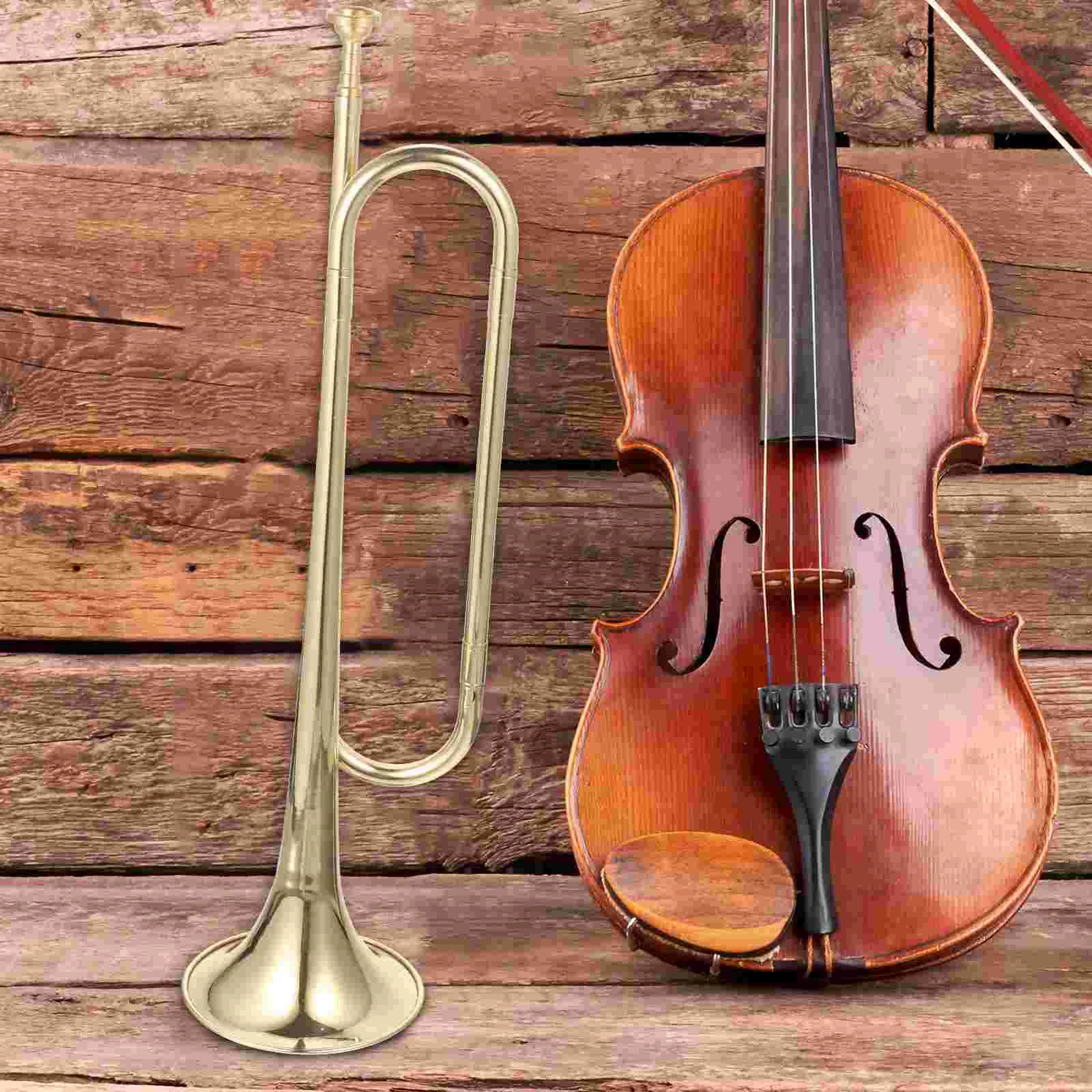 Gold Color Brass B Flat Trumpet Desk Decor Educational Toy Students Stage Kids Learning Musical Instruments Cornet