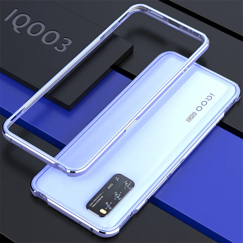 

Dropshipping Matching Colors Aluminum Metal Bumper For VIVO IQOO 3 IQOO3 neo 3 neo3 Lock Screw Cover CASE Frame Protector