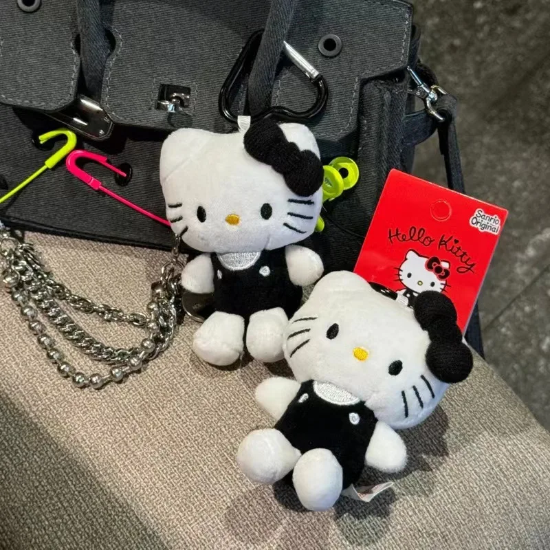 

Sanrio черно-белая аниме подвеска в виде пуговицы Hello Kitty для украшения сумки для девочек Diy Подвеска подарок Kawaii