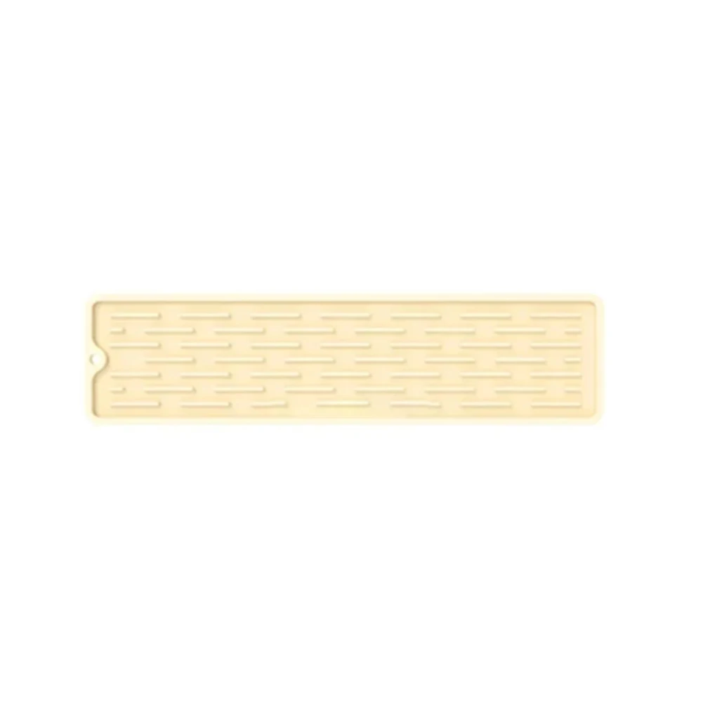 

Silicone Faucet Mat Kitchen Sink Tray Soap Dispenser Sponge Drain Pad Sink Splash Catcher Drying Mat Countertop Storage Tray