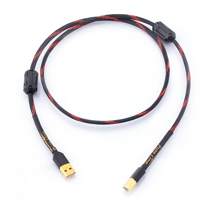 High Quality Silver Plated USB Audio Cable - A To B For DAC, HIFI Sound, 3 Ft