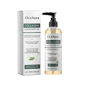 OceAura Collagen Body Oil Tighten Skin Elasticity Increased Moisturizing Body Smooth Non-greasy Rosemary After Shower Body Oil 2