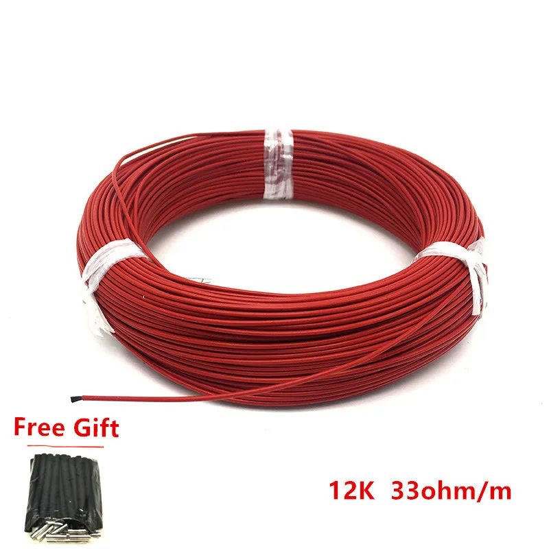 Tanie Niska cena1m do 20M 12k 33Ohm PTFE kabel grzejny z sklep