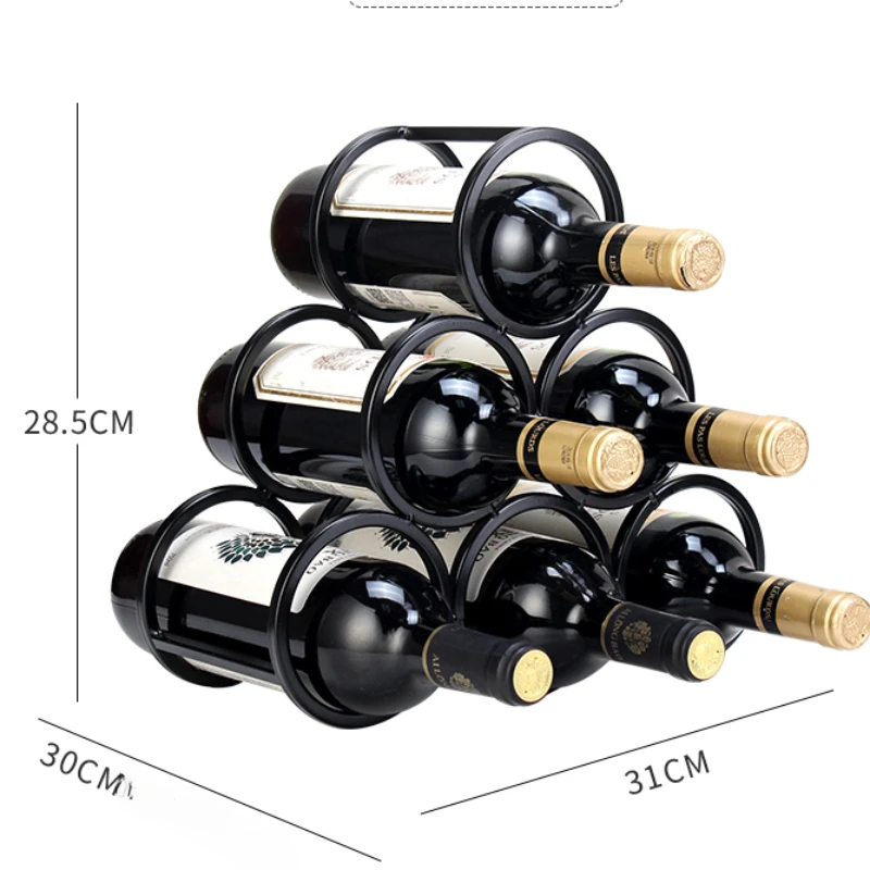 Red Wine Bottle Iron Art Rack Home Decoration wine rack