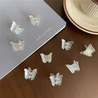 10pcs/lot Small Butterfly Hair Clips Transparent Butterfly Summer Colorful Spring Clip Girl's Headwear