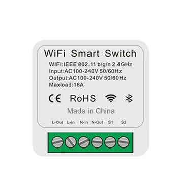 EWeLink Wifi Smart Switch Mini 16A 2way ควบคุม Smart Home Breaker รีโมทคอนโทรลไร้สายควบคุมเสียง Alexa Google Home 7