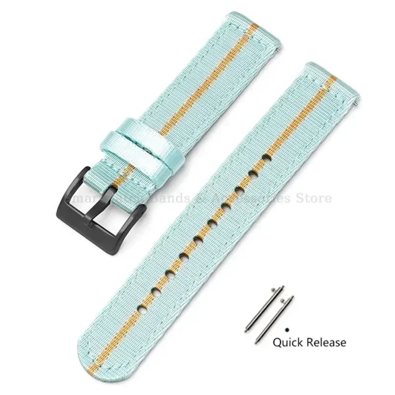 Premium Woven Nylon Watch Band with Quick Release and Stainless Steel Buckle