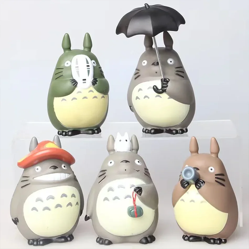 Trendy Anime Totoro Figurine Set - Cute Desk & Bedroom Decor
