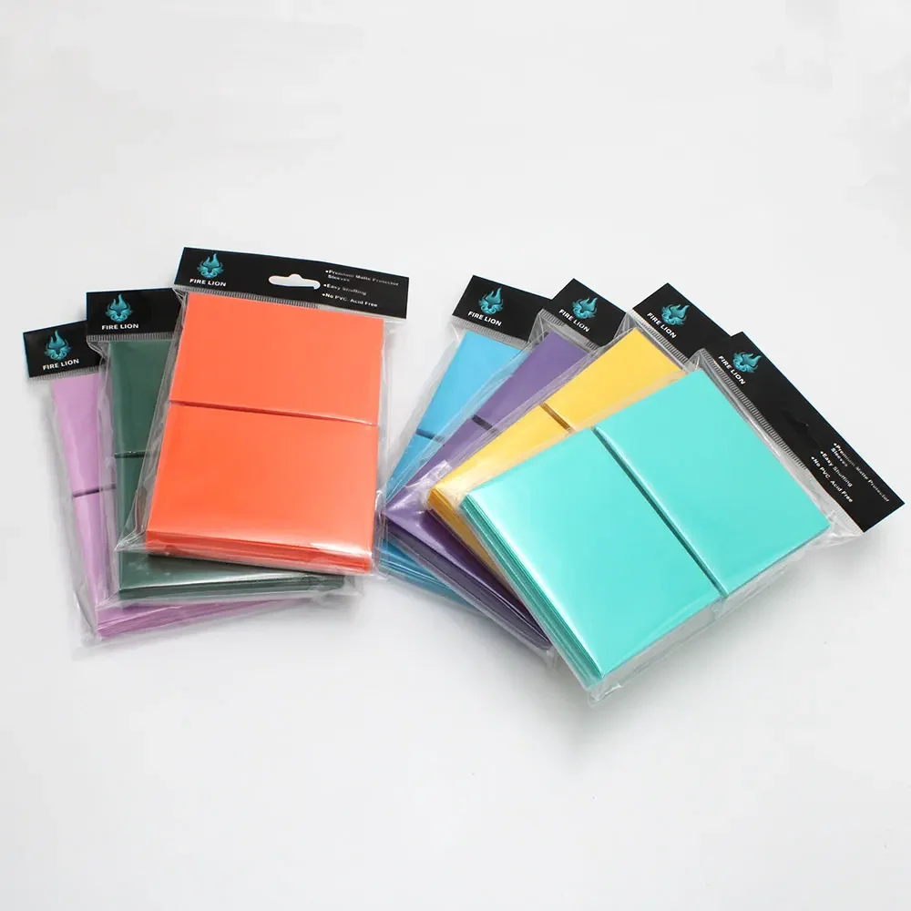 Trading Card Sleeves 66*91mm Penny Color Matte Katana Trading Card Sleeve Holder TCG Cards Protector For MTG Yugioh Card Sleeves