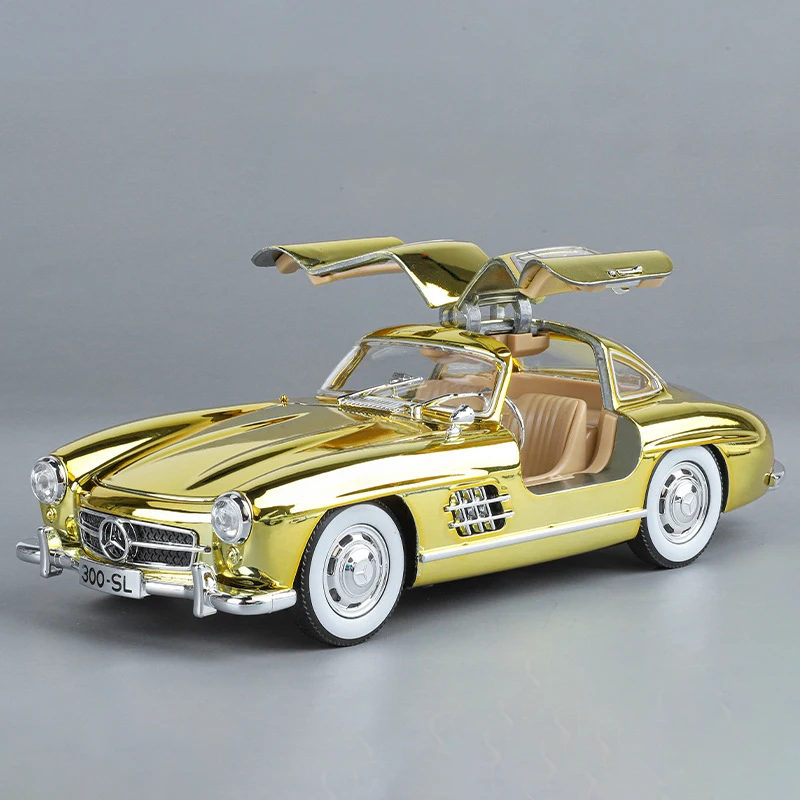 herpa Modellino auto Mercedes-Benz 300 SL Ali di Gabbiano, bianco, miniatura scala 1:87, pezzo da collezione, Made in Germany, modello in plastica