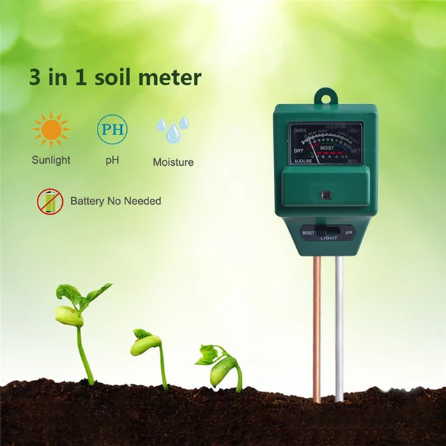 3 in 1 Soil PH Meter Sunlight PH Tester Garden Flowers Soil Moisture Sensor  Meter Plants Acidity Humidity PH Monitor Detector - AliExpress