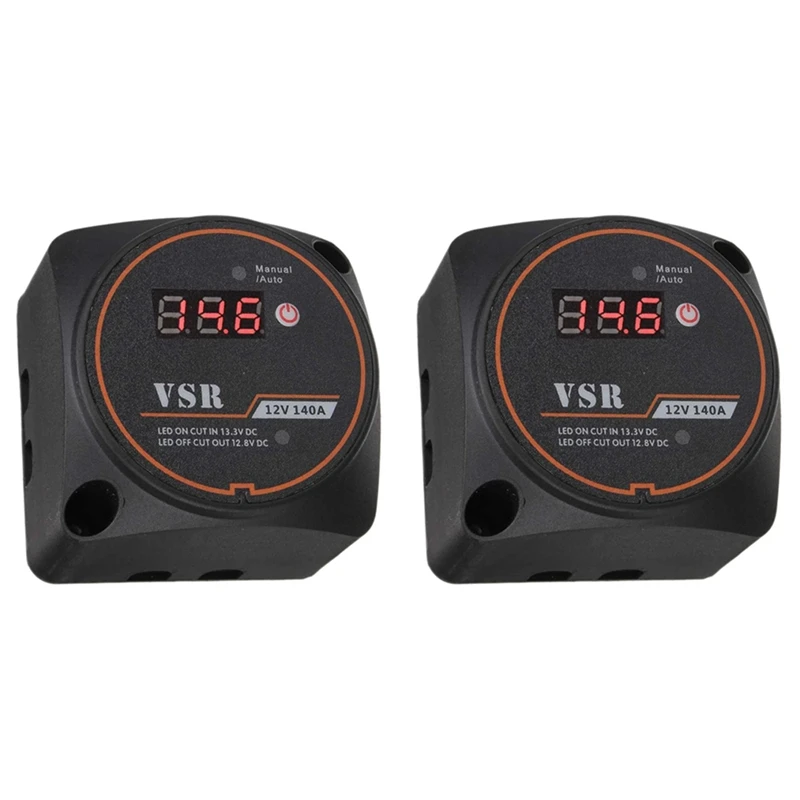 

2 комплекта, цифровой дисплей, прочный двойной аккумулятор Lsolator 12 В, а, чувствительное напряжение, реле для кемпера, автомобиля, RV, яхты