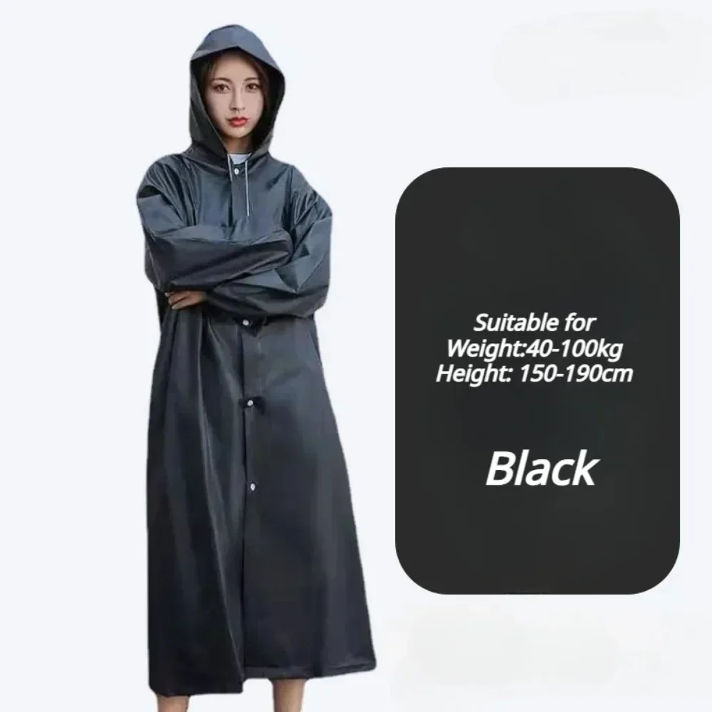 Waterproof Long Raincoat Hooded Outdoor Hiking