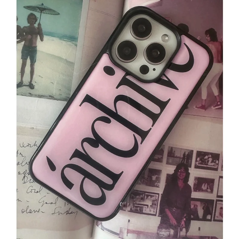 รูปสินค้า เคส iPhone ลายอักษร ผิววาว สวยเก๋ ใส่ได้หลายรุ่น