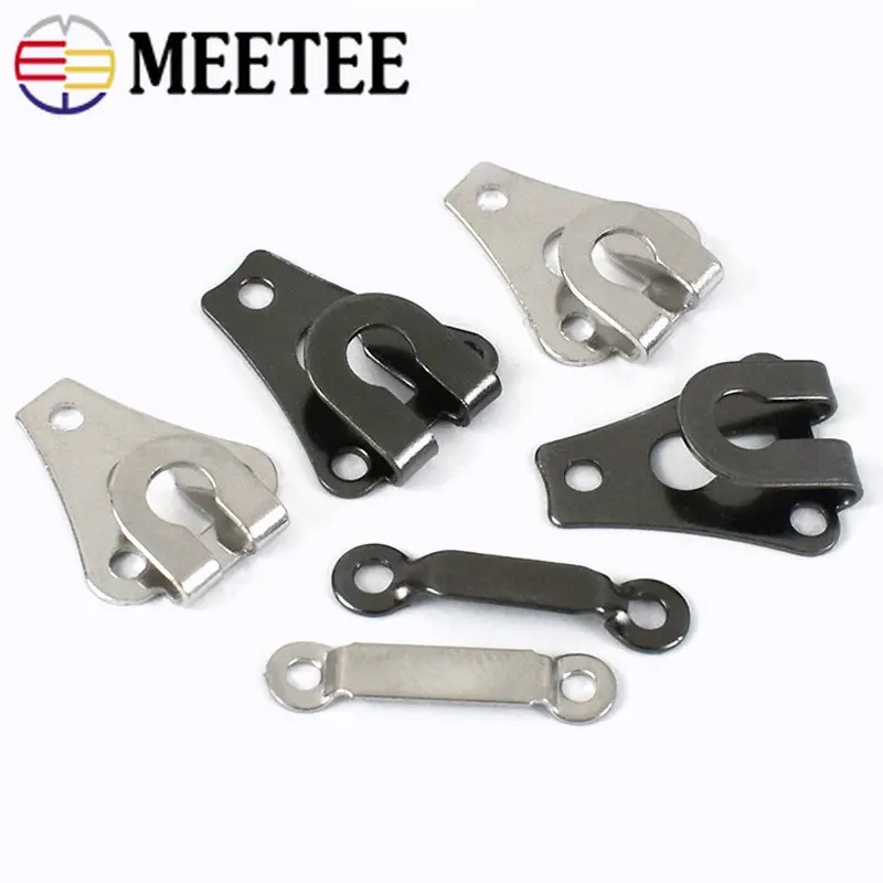Trousers Pants Metal Buttons Women Skirt Buckle Sew-on Suit Coat Garment Hooks 50/100sets