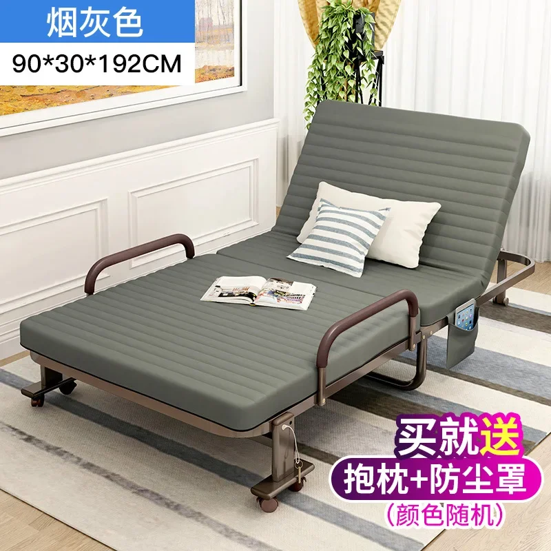 thumbnail image 1 of Cama plegable para el almuerzo, estación de trabajo reclinable individual para oficina, siesta, cama de acompañante para Hospital, cama de campamento para adultos que ahorra espacio en el hogar, 1 of 4