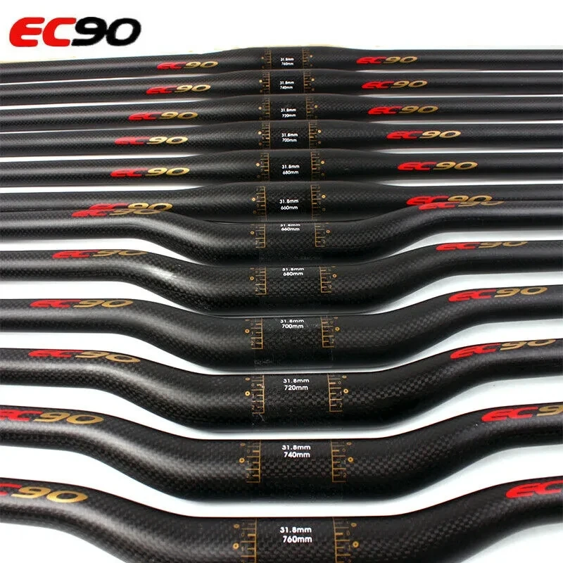 Guidon Carbone 31.8mm – Route/VTT – Largeurs 400/420/440mm – NEUF