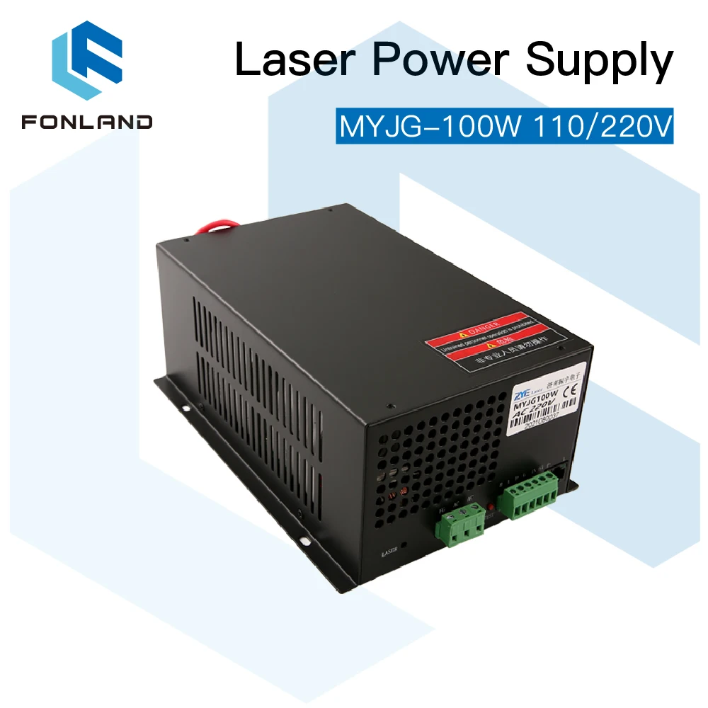 Fonland 80-100W Alimentatore Laser Co2 Per Macchina Da Taglio Per Incisione Laser Co2 Categoria Myjg-100W