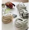Ceramic Tissue Box Paper Extractor Knot Wool Ball Winding Paper Towel Holder Desktop Storage Ceramic Ornaments Napkin Holder 1