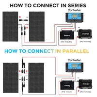 XINPUGUANG Solar Panel 120W - 1200W Flexible Solar Panel Module Monocrystalline Solar Cell PV 240W 360W 480W 600W 720W Solar Panels Charger For 12V 24V Battery Home Boat Marine RV Cabin Van Car Uneven Surfaces 6