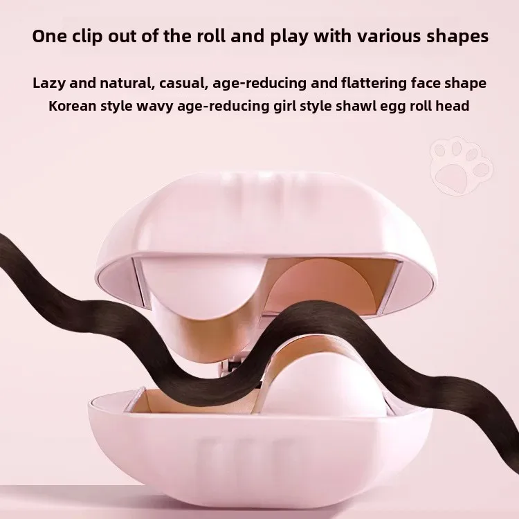 French Style Egg Rolling Hair Curler Bar Cat Claw Design Smooth Wave Pattern Hair Ironing Tool Large And Small Roll Clip Board