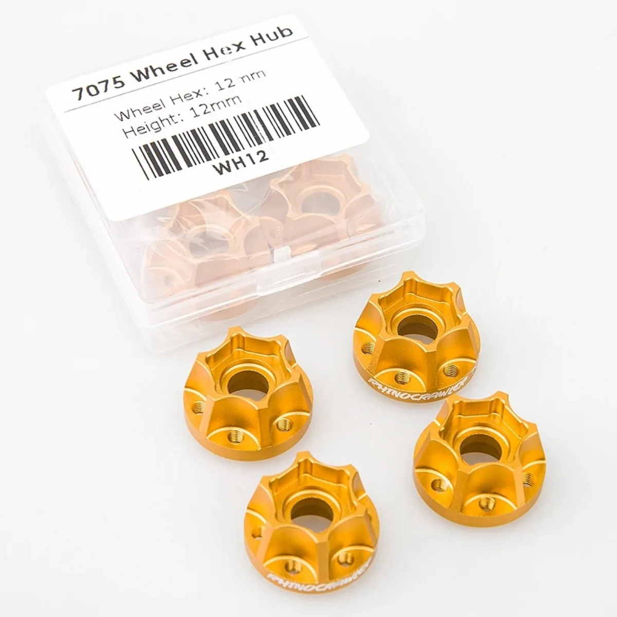 AMOGOT 4 Uds RC Metal 12 Mm Hubs Adaptadores Para 1.9/2.2 "Beadlock Llanta Axial Scx10 Trx4 Wraith Gen7 Gen8 D90 CC01 1/10 RC Crawler (22 Mm