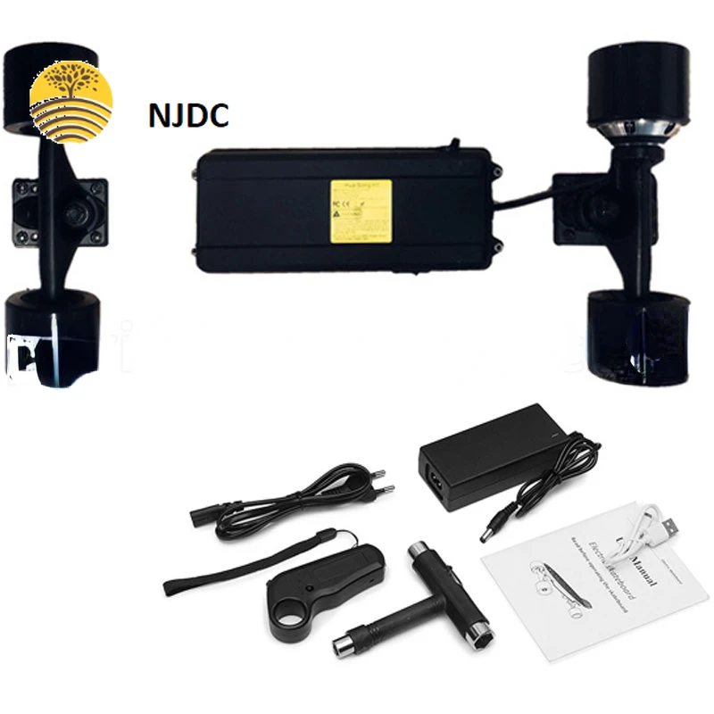 

Four-Wheel Electric Skateboard Modification Kit Diy Full Set Accessories Hub Motor Controller Battery Box 2.2ah Double Drive